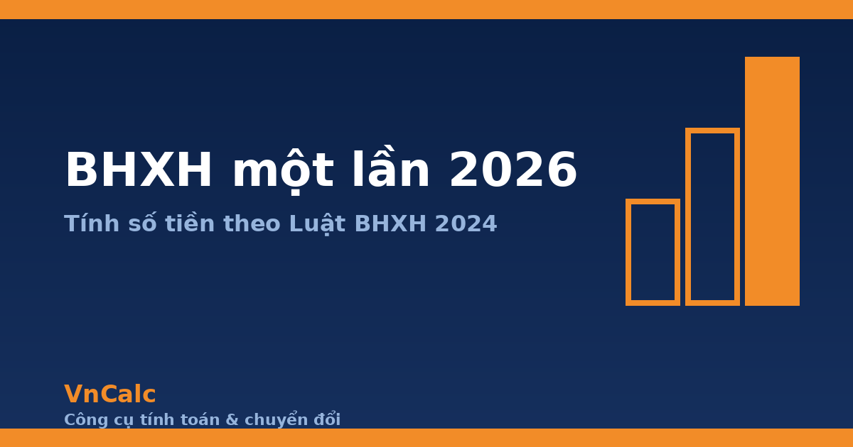 Cách tính BHXH một lần 2026 theo Luật BHXH 2024