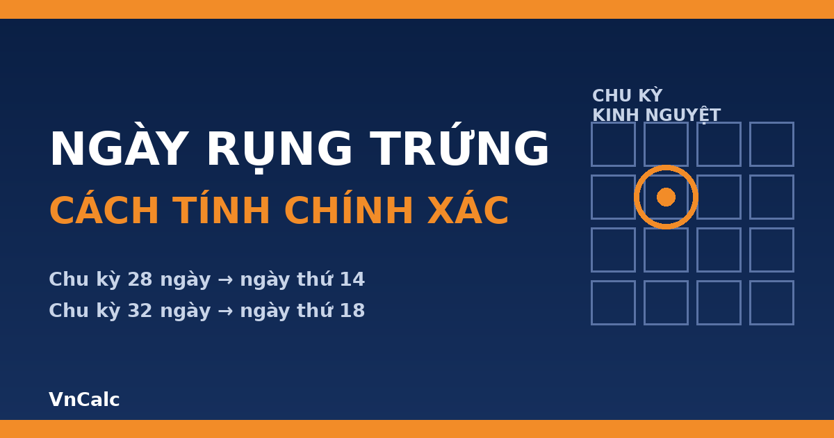 Cách tính ngày rụng trứng theo độ dài chu kỳ kinh nguyệt