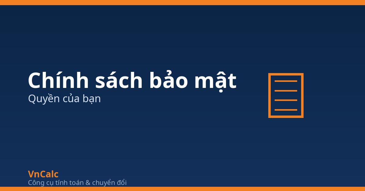 Chính sách bảo mật VnCalc