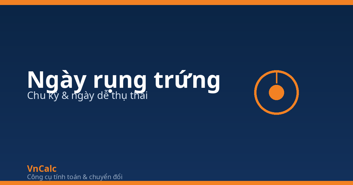 Tính ngày rụng trứng và chu kỳ kinh nguyệt — VnCalc
