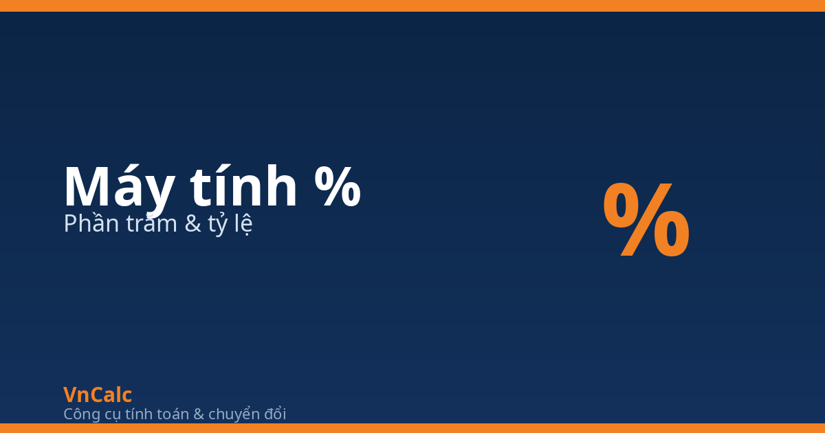 Máy tính phần trăm VnCalc