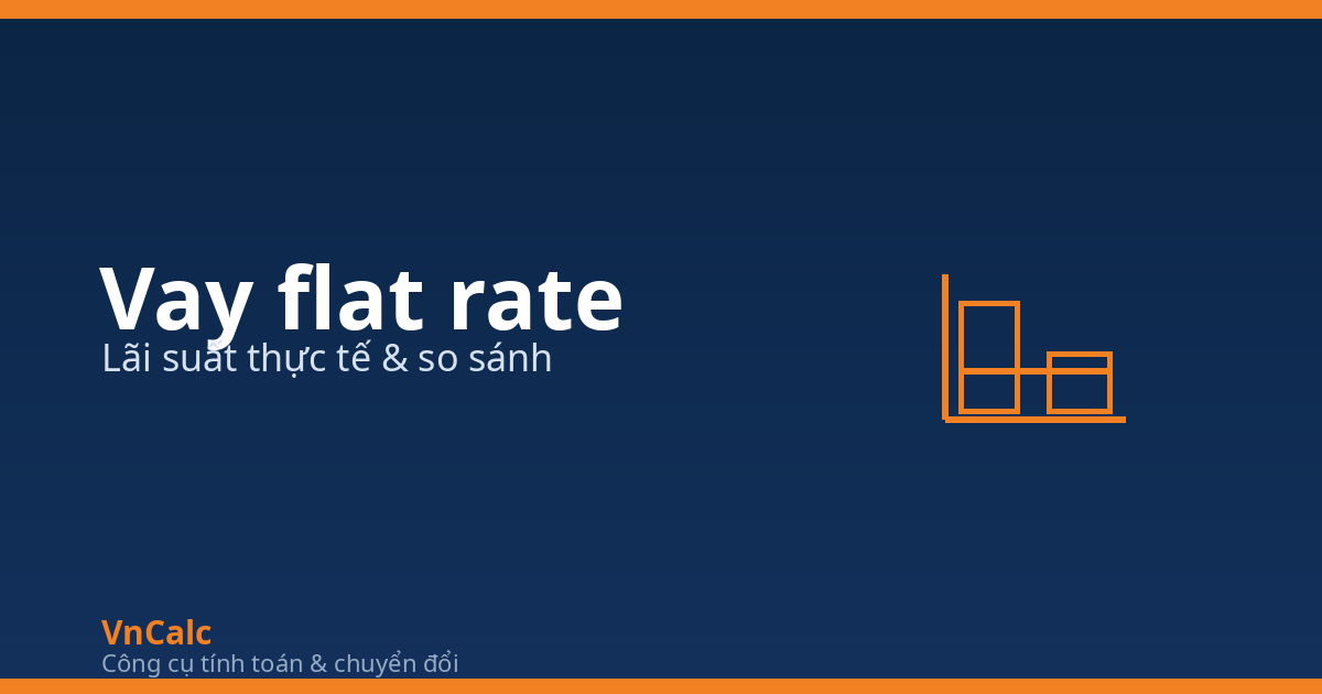 Tính vay flat rate (lãi trên dư nợ ban đầu) — VnCalc